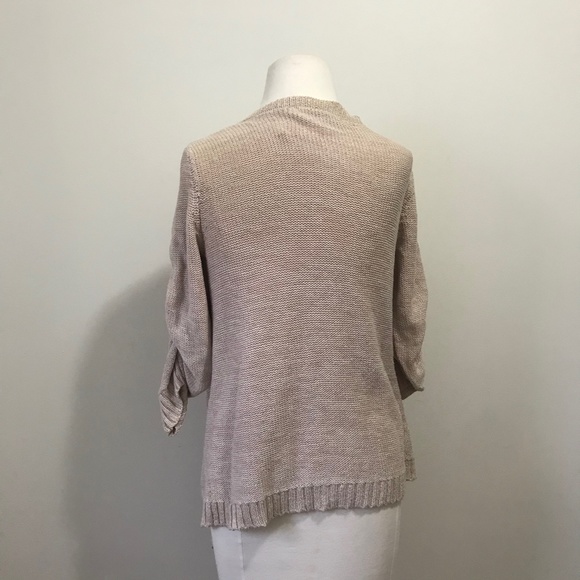 3/$25 RW&CO Metallic Scrunched Sleeve Cardigan - Picture 5 of 5